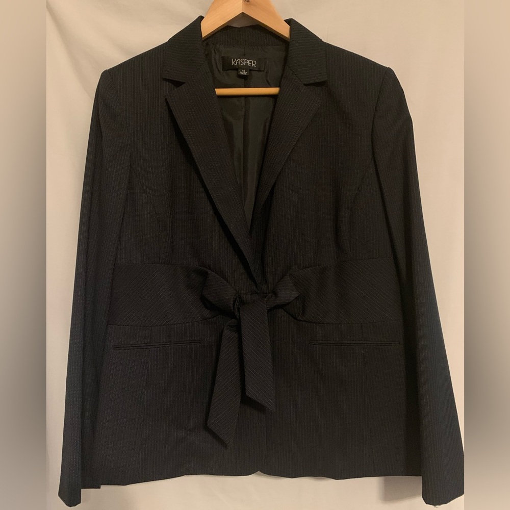 Kasper Navy Pinstripe Suit Jacket 14